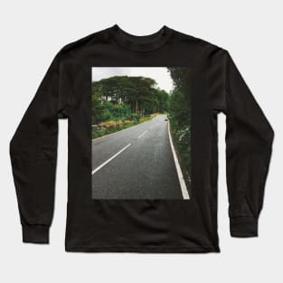 Dartmoor National Park - Cement Road on Rainy Day (Devon, England) Long Sleeve T-Shirt